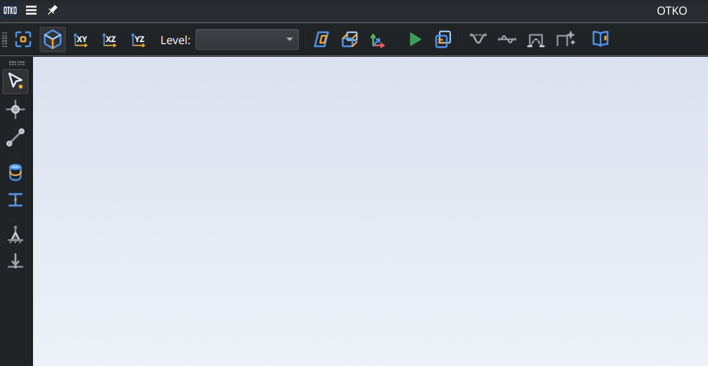 Compact dark toolbar